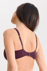 RIA BRA V-NECK WIRELESS SOFT DARK PURPLE