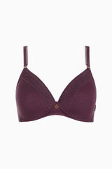 RIA BRA V-NECK WIRELESS SOFT DARK PURPLE